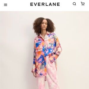 The Everlane x Marques' Almeida Satin Tie-Dye Shirt